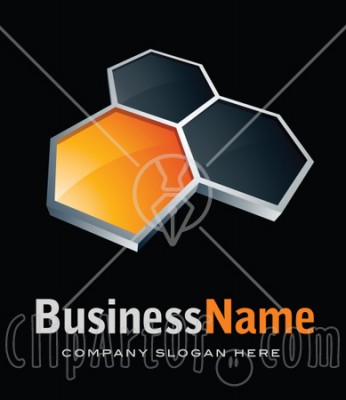 64140-Royalty-Free-RF-Clipart-Illustration-Of-A-Pre-Made-Logo-Of-Orange-And-Black-Hexagons-Above-Space-For-A-Business-Name-And-Company-Slogan-On-Black.jpg